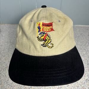 Vintage 90’s Jose Cuervo Lizard Republic De Cuervo Hat Cap Adjustable Tan